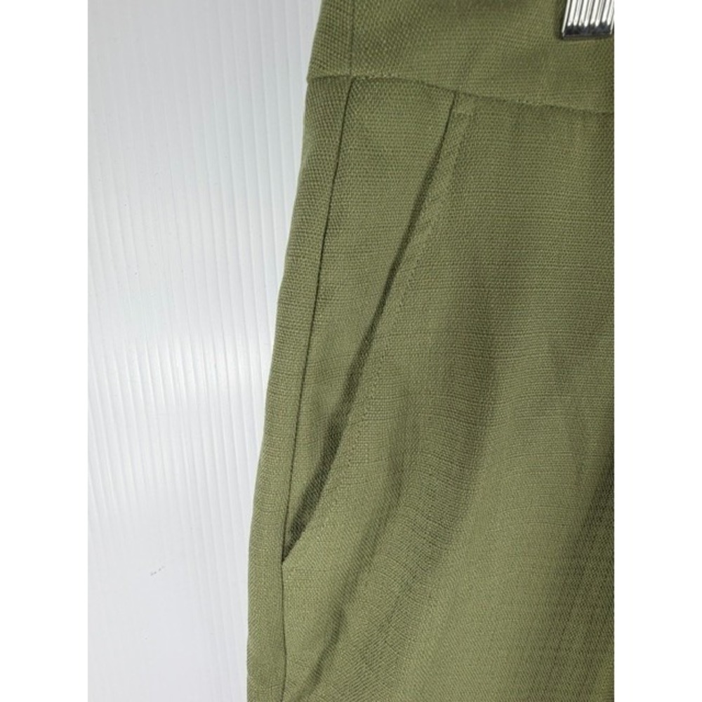 ASOS Design Tailored Tapered Trouser Pants Khaki Green High Rise Womens 14 Work - Picture 3 of 10